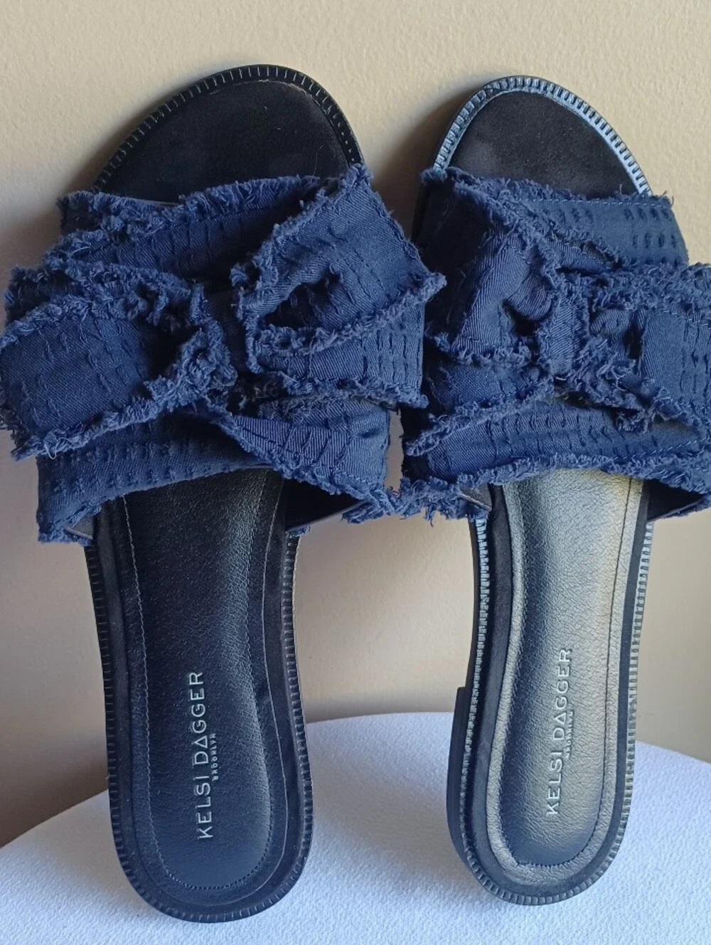 KELSI DAGGER brooklyn Sandals In Denim Blue Sz10
